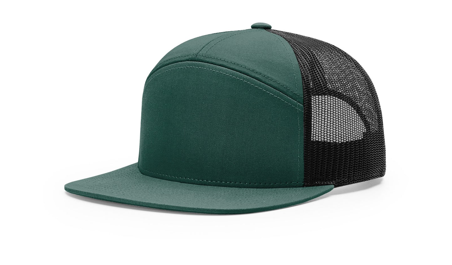 Round Buck Track Leather Patch Hat