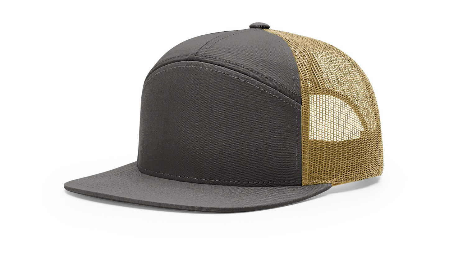 Round Buck Track Leather Patch Hat