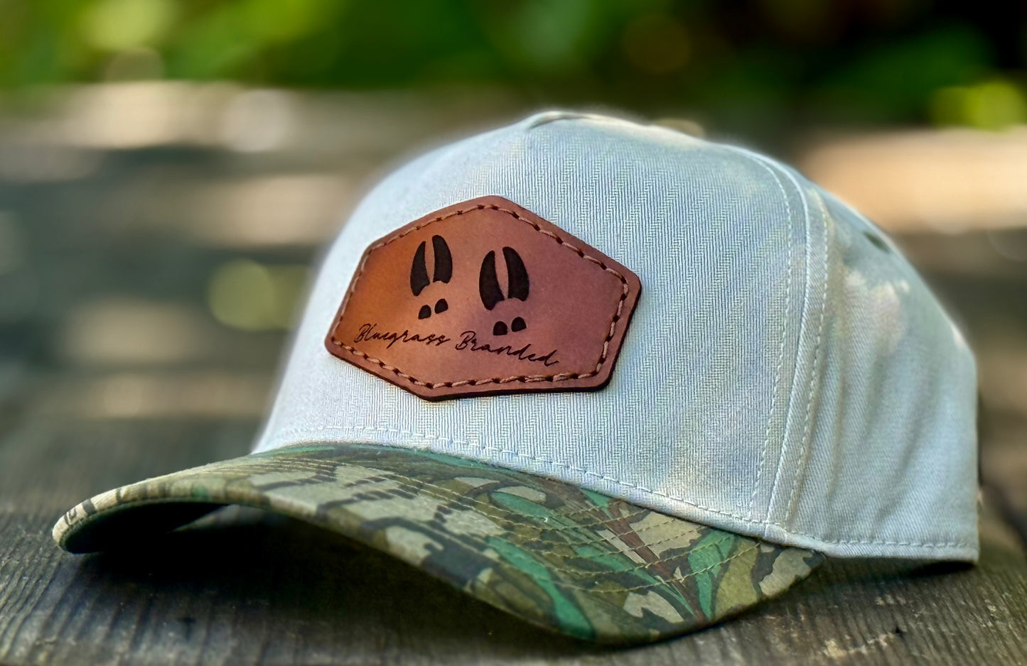 Buck Track Leather Patch Hat