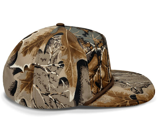 Square Deer Shed Leather Patch Rope Hat