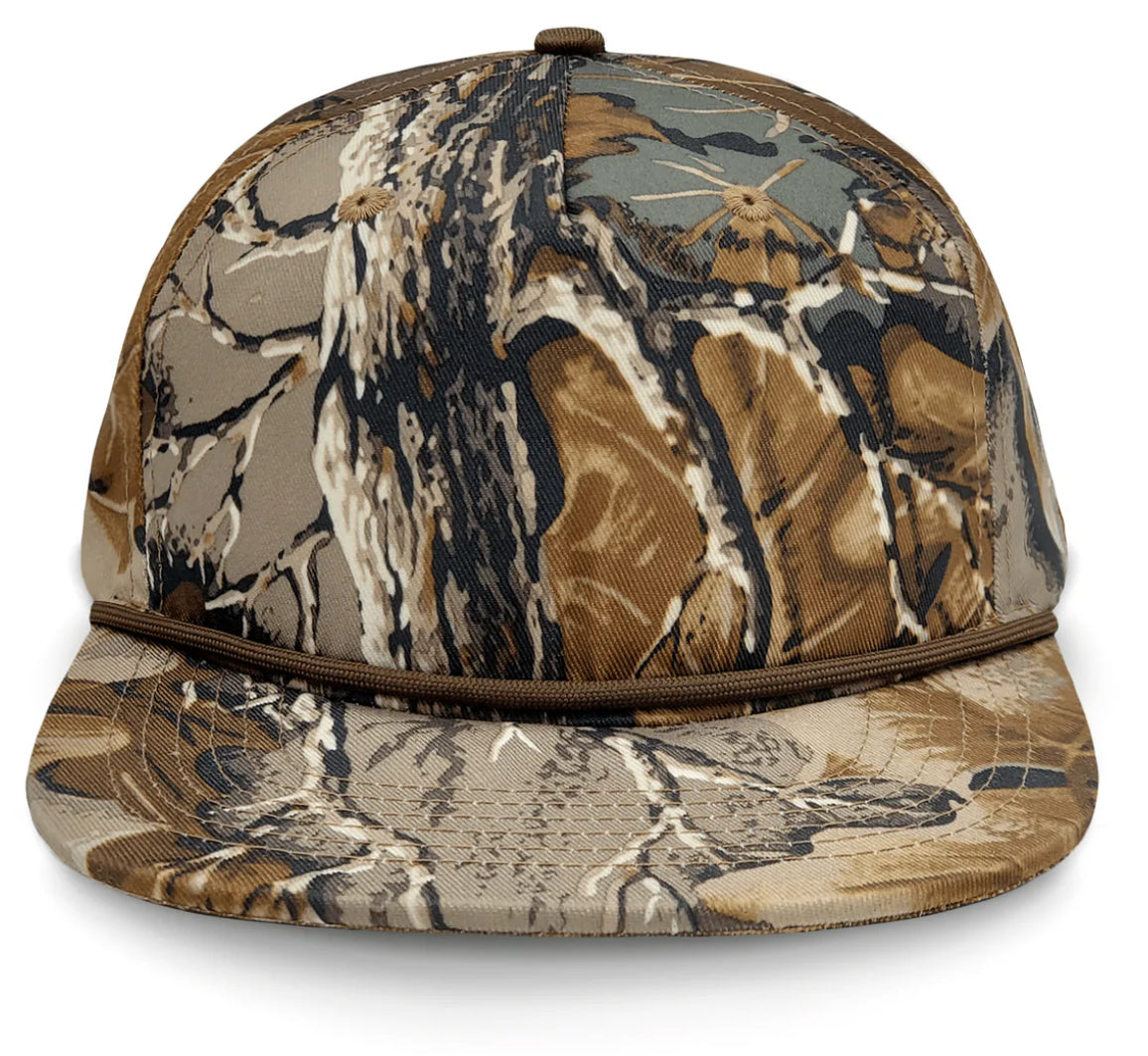 Square Deer Shed Leather Patch Rope Hat