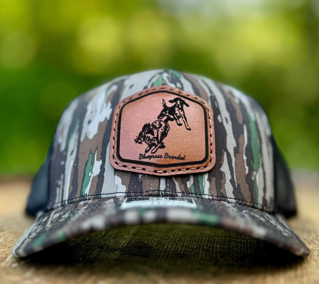 Rabbit Hunting Logo Leather Patch Hat Richardson 112