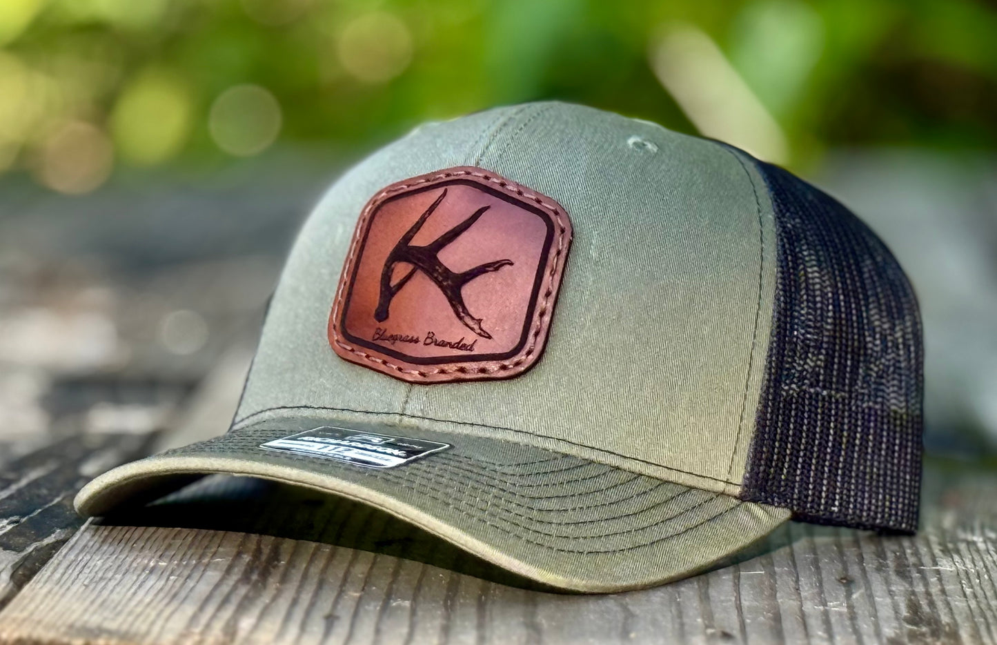 Deer Antler Leather Patch Hat Richardson 112