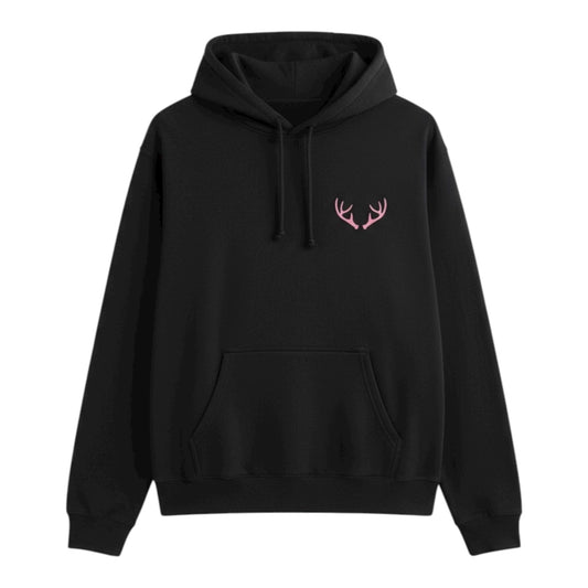 Walking Buck Pink Logo Hoodie