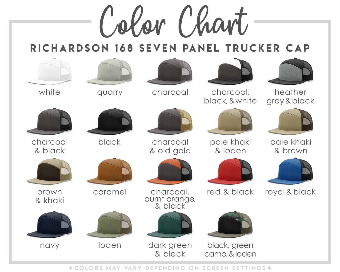 Deer Track Logo Leather Patch 7 Panel Flat Bill Hat