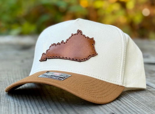 Custom State Leather Patch Hat