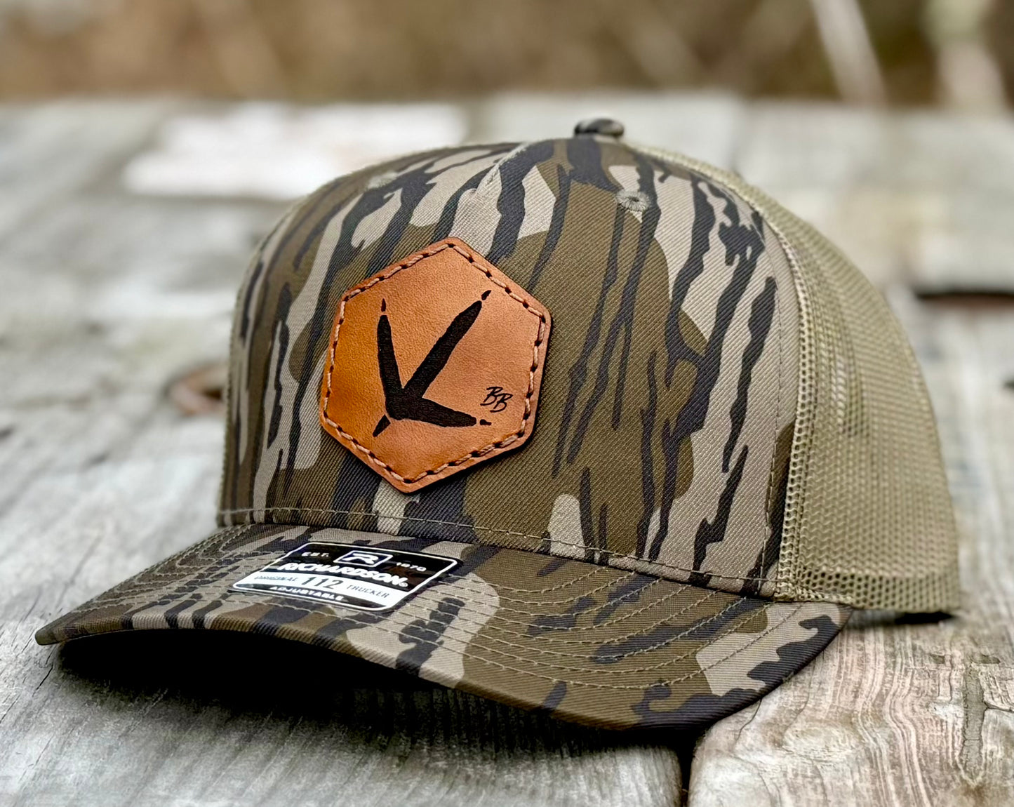 Turkey Track Leather Patch