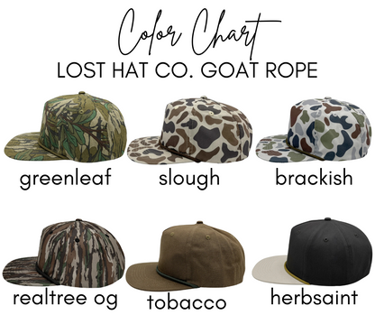 Fighting Bucks Leather Patch Rope Hat