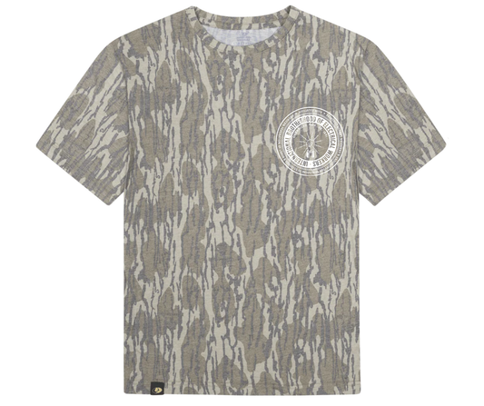 Mossy Oak Bottomland Washed Short Sleeve Tee With IBEW Logo