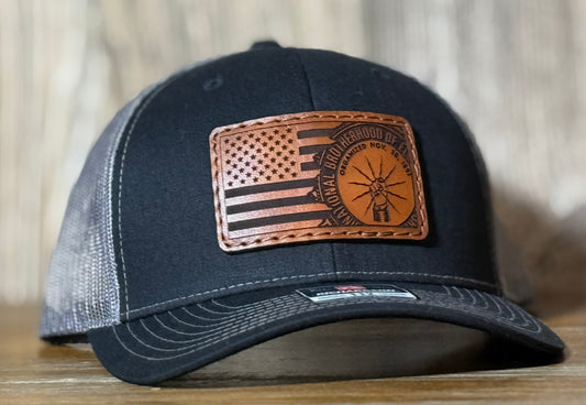 Union Lineman IBEW Logo Leather Patch Hat
