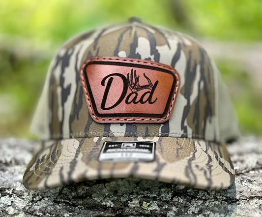 Dad Deer Shed Leather Patch Hat