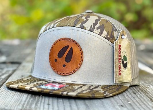Round Buck Track Leather Patch Hat