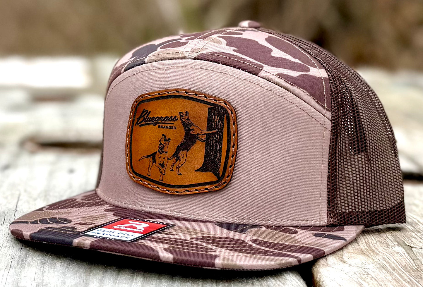 Treeing Pair Of Walkers Leather Patch Hat