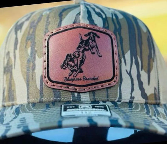 Rabbit Hunting Logo Leather Patch Hat Richardson 112