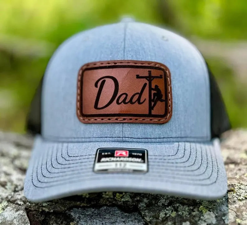 Lineman Dad Leather Patch Hat Richardson 112