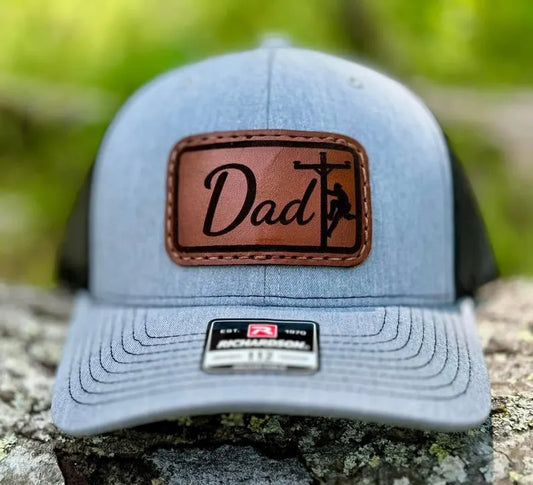 Lineman Dad Leather Patch Hat Richardson 112