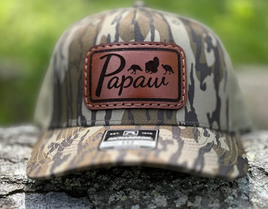 Papaw Turkey Hunter Leather Patch Hat Richardson 112