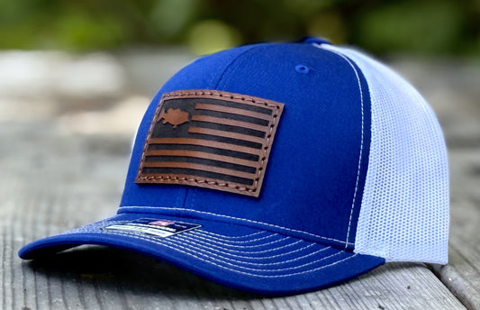 Bass American Flag Leather Patch Hat