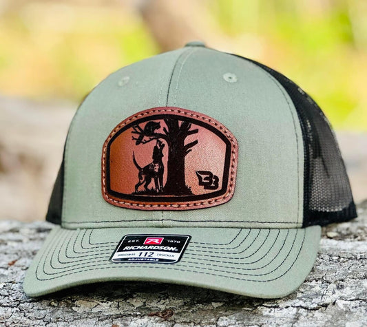 Coon Hunter Leather Patch Hat