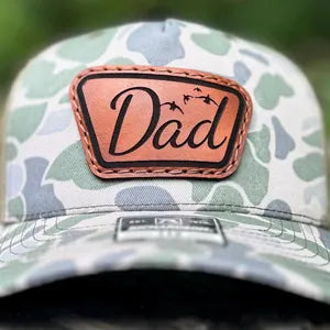 Dad Duck Hunter Leather Patch Hat